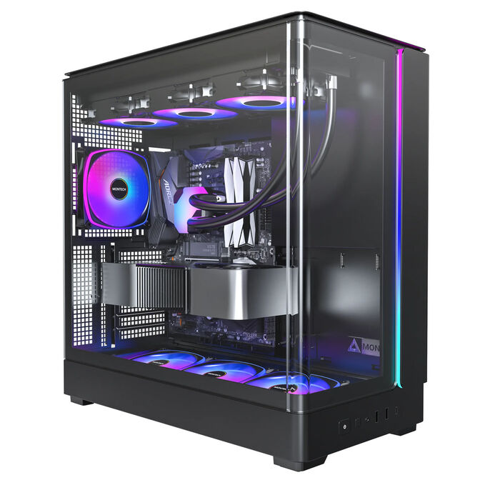 Montech KING 45 PRO PC-Geh&auml;use, Midi-Tower, ATX, Tempere Glass, RGB - schwarz image number 5
