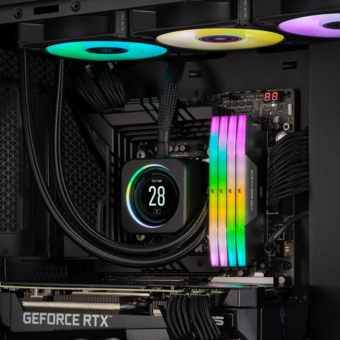 Corsair Vengeance, RGB, DDR5-7200, CL36, Intel XMP 3.0 - 48 GB Dual Kit, black image number 7