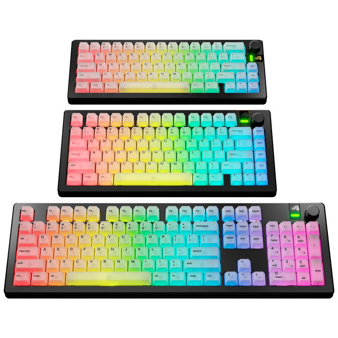 Glorious Polychroma V2 Keycaps, ANSI Layout (US), Polycarbonat, UV-Druck - Transparent image number 6