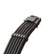 CableMod C-Series Pro ModMesh 12V-2x6-Kabel, Sleeved, 16-Pin zu 2x 8-Pin, f&uuml;r Corsair Type 4 und 3 PSUs - schwarz, 60cm image number null