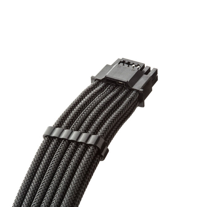 CableMod C-Series Pro ModMesh 12V-2x6-Kabel, Sleeved, 16-Pin zu 2x 8-Pin, f&uuml;r Corsair Type 4 und 3 PSUs - schwarz, 60cm image number 1