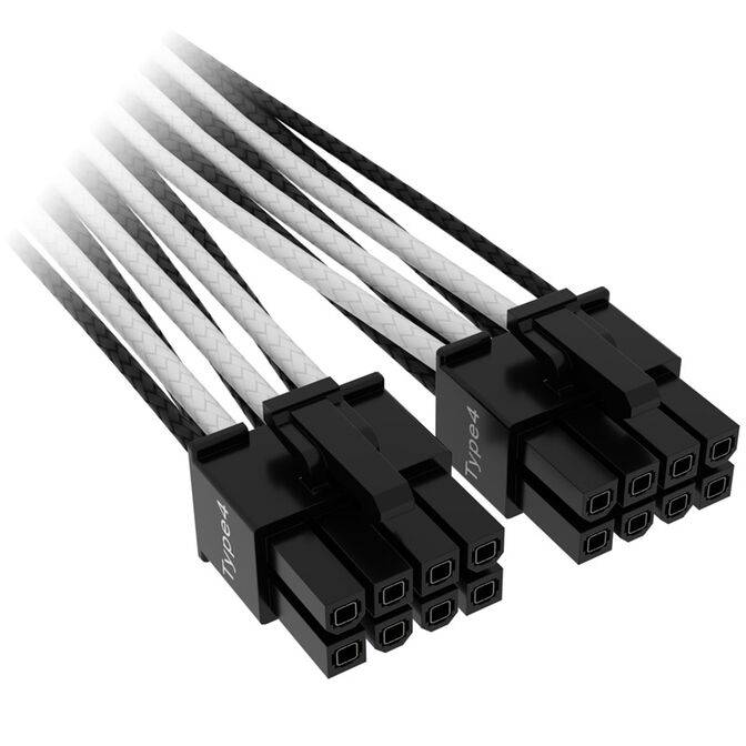 Corsair Premium Sleeved 12+4 Pin PCIe Gen5 12VHPWR 600W - schwarz/wei&szlig; image number 2