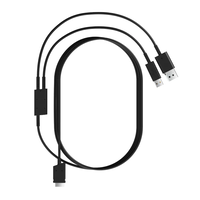 Pimax Crystal Light/Super 2-in-1-Kabel DisplayPort, USB - Schwarz, 5m