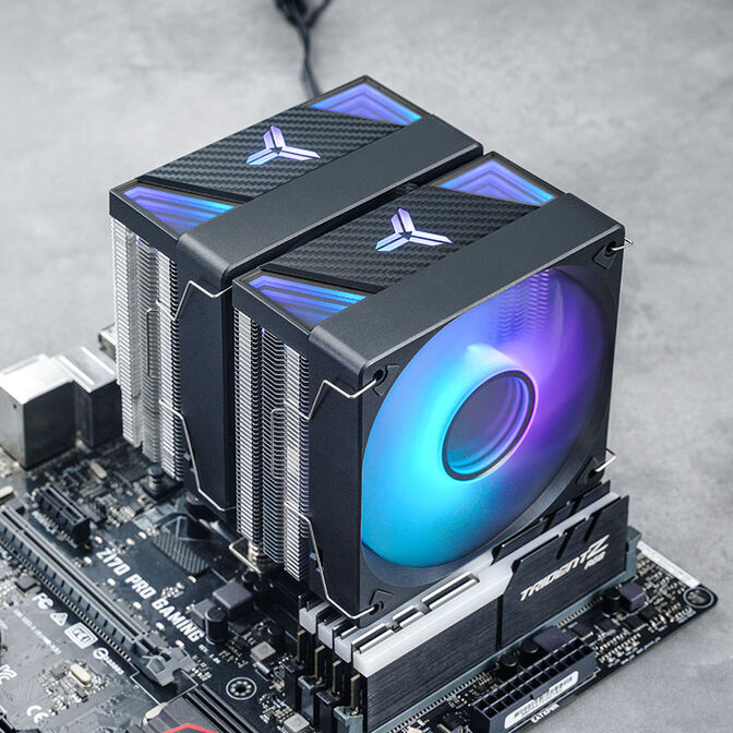Jonsbo CR-3000 CPU cooler Dual Tower, ARGB - 2x 120 mm, black image number 8
