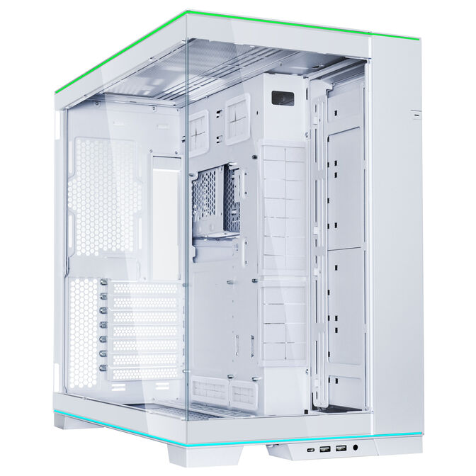 Lian Li O11 Dynamic EVO RGB PC Case Bundle HydroShift II LCD-S 360TL AiO + 3x UNI FAN SL-INF 120 Reverse Blade Fans - White image number 1
