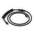 Glorious GMMK Coiled Cable Phantom Black, Spiral Keyboard Cable, USB-C/USB-A - Black image number null