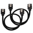 Corsair Premium Sleeved SATA-Kabel, schwarz 30cm - 2er Pack image number null