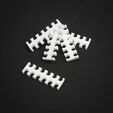 King Mod Service 12-Slot Kabelkamm 4mm gro&szlig; - wei&szlig; - 5er Set image number null