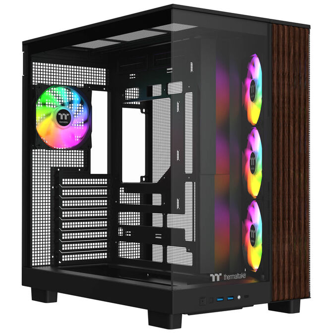 Thermaltake View 380 XL WS ARGB PC Case, Mid Tower, ATX, ARGB, Tempered Glass - Black image number 0