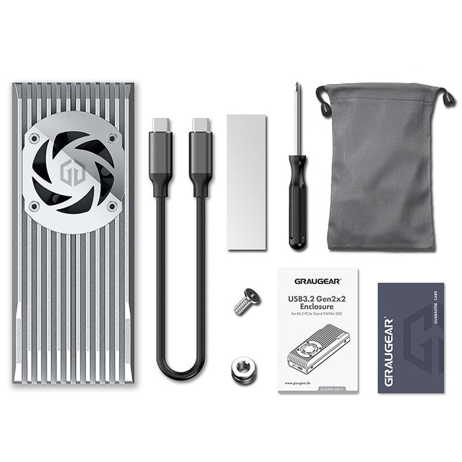 Graugear G-M206-20G-F M.2 NVMe SSD Geh&auml;use - USB-C 3.2 Gen2x2, 20 Gbit/s image number 1