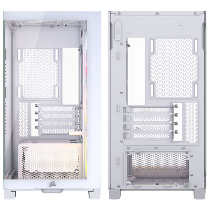 Corsair 2800X RS-R ARGB PC Case, Mini Case, mATX, Tempered Glass - including 3x 120mm Fans, White image number 8