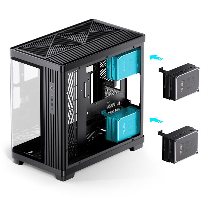 Jonsbo TK-4 Case, Mid-Tower, ATX, Tempered Glass - Black image number 7