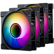 PHANTEKS M25 Gen2 PWM D-RGB Fan, 3-Pack - Reverse Blade, 120mm, Black image number null