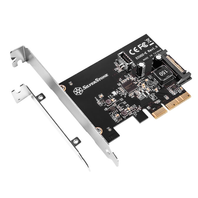 Silverstone SST-ECU02-E USB adapter card, PCIe 3.0, 1x USB-C 3.1 internal - Low Profile image number 2