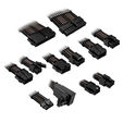 Kolink Core Pro Braided Cable Extension Kit 12V-2x6 Type 2 - Jet Black/Gunmetal Grey image number null
