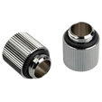 Bitspower Touchaqua Adapter straight G1/4 inch female to G1/4 inch female - 2-pack, 15mm, silver image number null