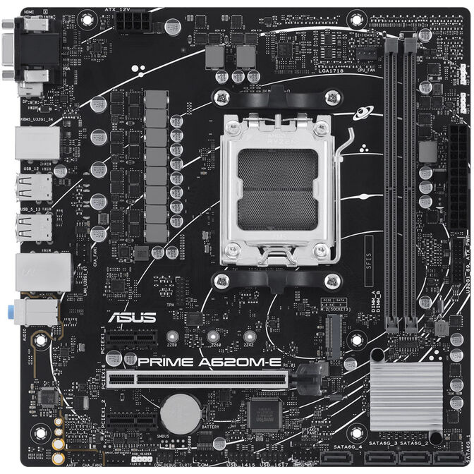 ASUS Prime A620M-E-CSM, AMD A620 motherboard, socket AM5, DDR5 image number 2