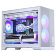 Phanteks XT M3 PC-Geh&auml;use, Mini-Geh&auml;use, mATX, RGB, Tempered Glass - inklusive 3x 120-mm-L&uuml;fter, wei&szlig; image number null