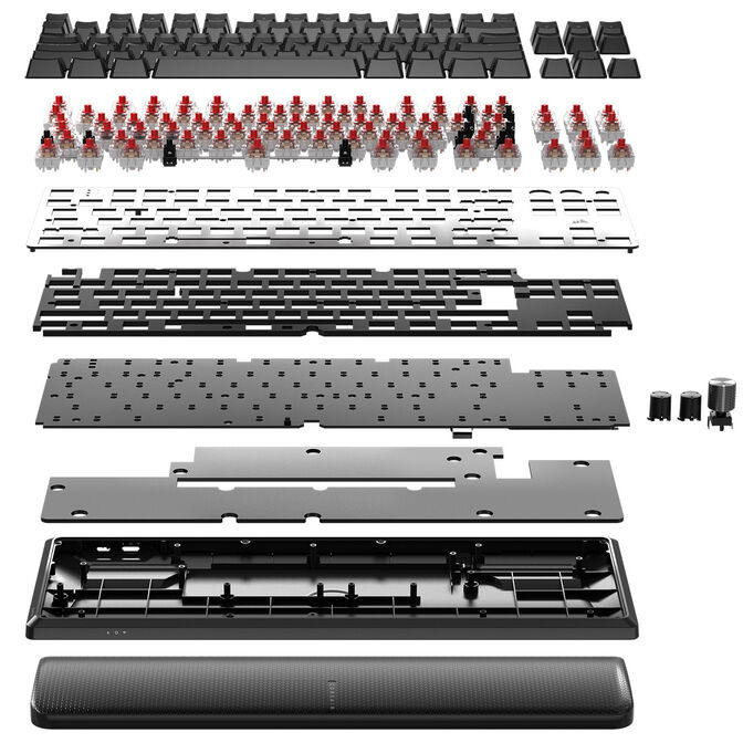 Corsair K70 CORE TKL WIRELESS RGB Gaming-Tastatur, mechanisch, ISO (DE), MLX RED Switch - schwarz image number 6