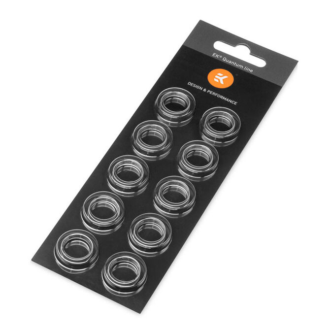 EK Water Blocks EK-Quantum Torque Color Ring 10-Pack STC 12/16 - silver image number 1