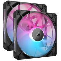 Corsair iCUE LINK RX140 RGB Series, PWM L&uuml;fter 2er Pack - 140mm, schwarz