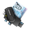 AXAGON CRE-SMP2A USB Smart Card & SD/microSD/SIM Card PocketReader image number null
