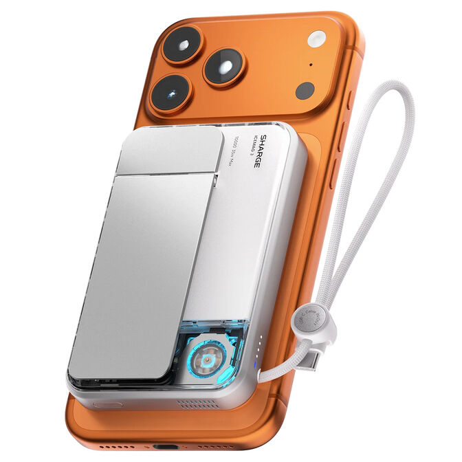 SHARGE ICEMAG 3 Qi Wireless Magnetic Powerbank  10000 mah  - White image number 1