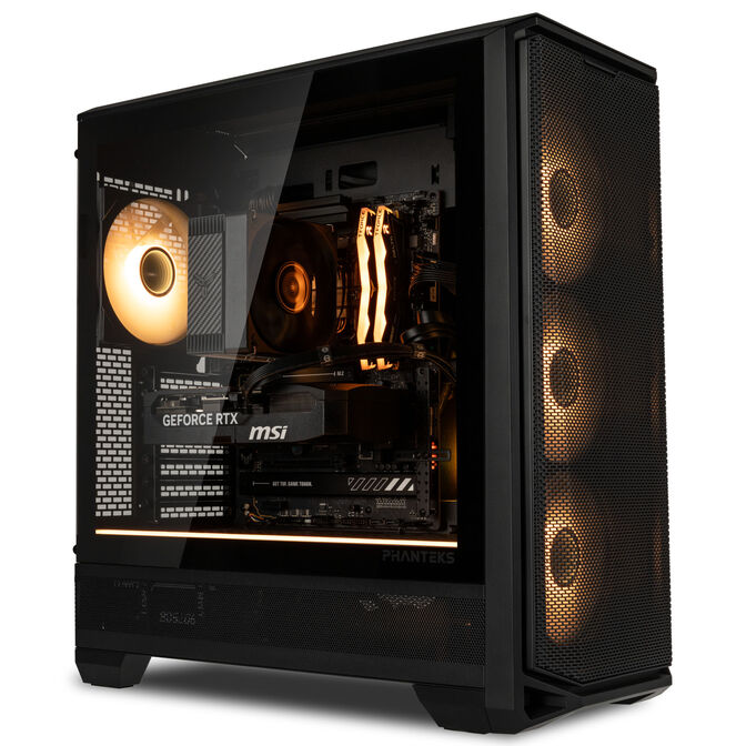 KingForge Gaming-PC Gold, AMD Ryzen 5 7500X3D, RTX 5070, Phanteks Eclipse G400A &ndash; Fertig-PC image number 0