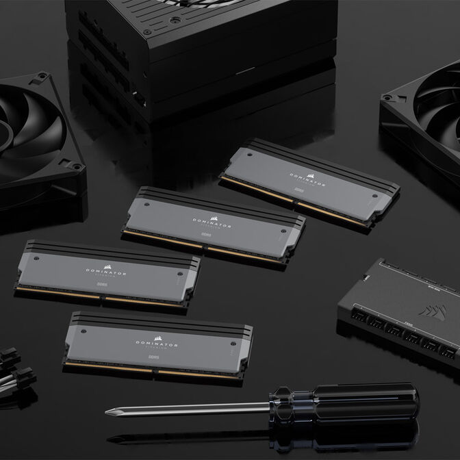 Corsair Dominator Titanium DDR5-6000 RAM, CL30, EXPO - 64 GB Dual-Kit, grau image number 8