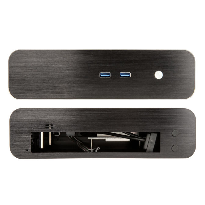 Akasa Euler S Fanless Thin-Mini-ITX Geh&auml;use, OEM - schwarz image number 1