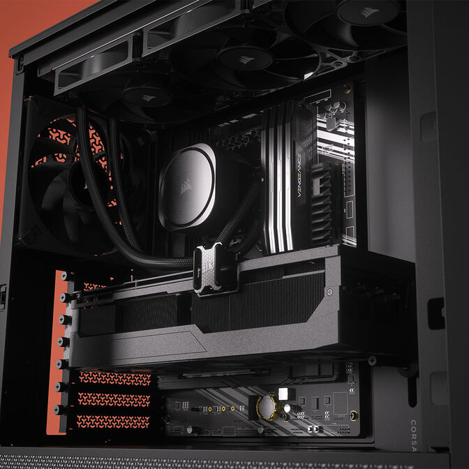 Corsair Frame 4000D PC case, Mid Tower, E-ATX, Tempered Glass - black image number 16