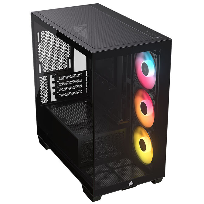 Corsair 2800X RS-R ARGB PC-Geh&auml;use, Mini-Geh&auml;use, mATX, Tempered Glass - inklusive 3x 120-mm-L&uuml;fter, schwarz image number 1