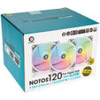 Bitspower Notos RGB PWM L&uuml;fter, 120mm - wei&szlig;, 3er-Pack image number null