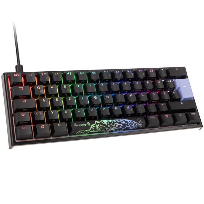 Ducky One 2 Pro Mini Gaming Tastatur, RGB LED - Cherry Silent Red image number 0