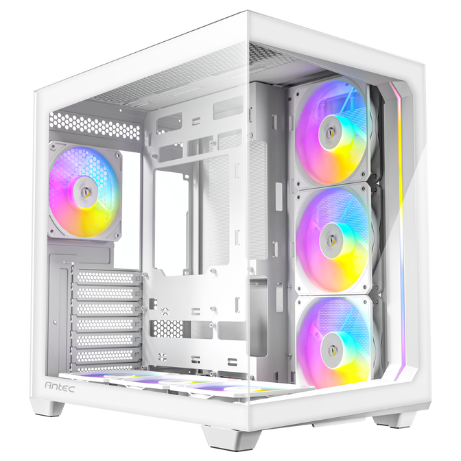 Antec C5 PC case, mid tower, ATX, RGB, tempered glass - white image number 0