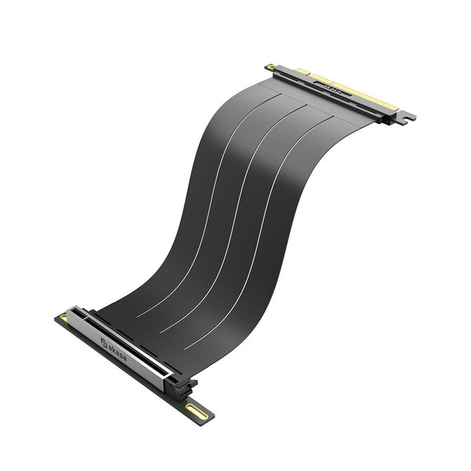 Akasa Riser Black X3 Mark V PCIe 5.0 Riser Cable - 300mm, black image number 0