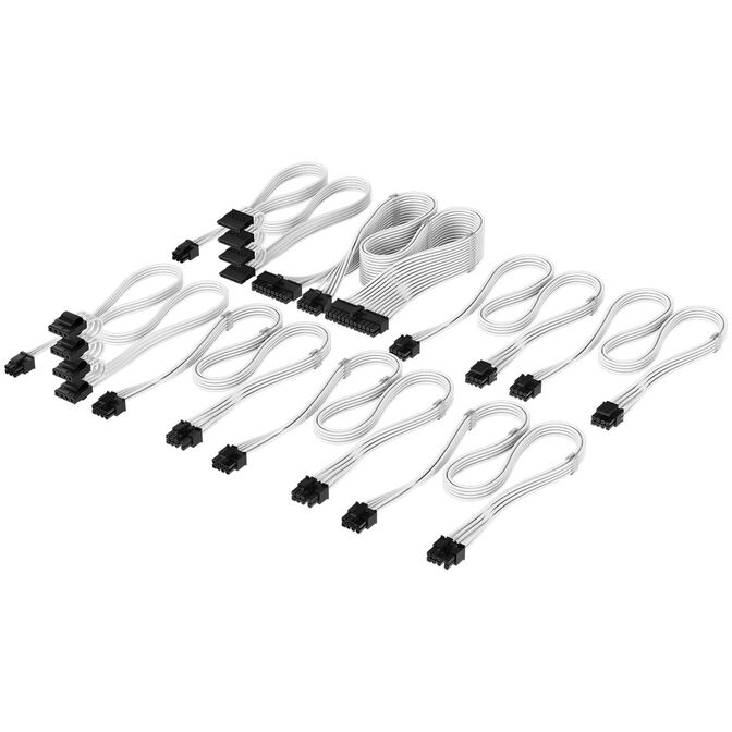 Corsair Cable Set, Type 4, DC Cable Pro Kit, individually sleeved - white image number 0
