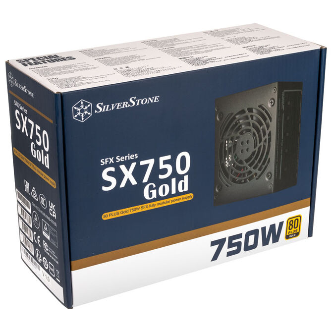 SilverStone SST-SX750-G 80 PLUS Gold, modular - 750 Watt image number 7