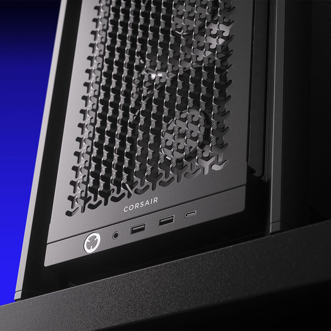 Corsair Frame 4000D RS PC case, Mid Tower, E-ATX, Tempered Glass - black image number 12