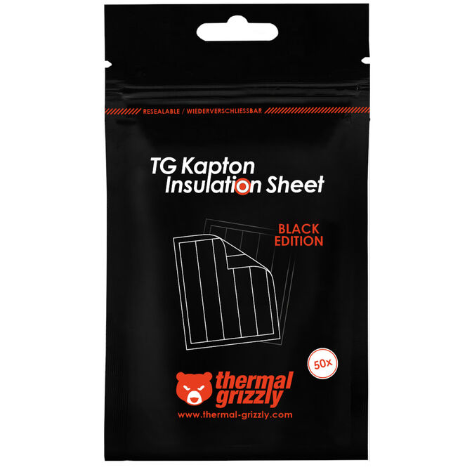 Thermal Grizzly Kapton Insulation Sheet, 10 x 60mm - 50 St&uuml;ck, schwarz image number 5
