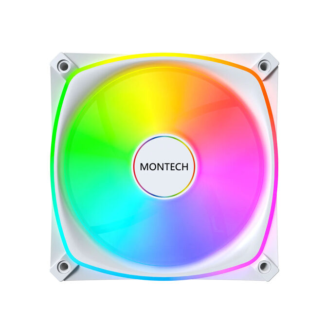 Montech AX120 PRO PWM Fan, ARGB - 3-Pack, 120mm, white image number 2