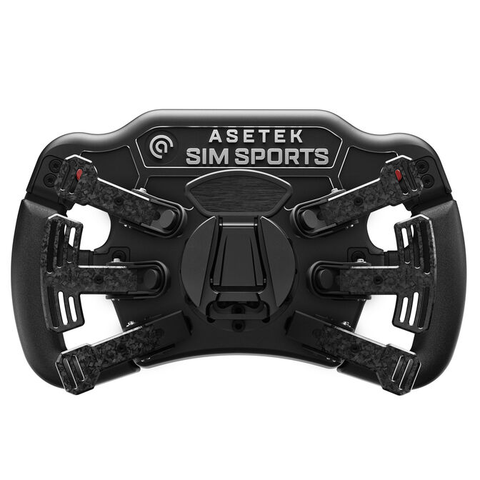 Asetek SimSports Invicta Formula Lenkrad, 4,3-Zoll-LCD, USB-C - Red on Black Edition image number 2