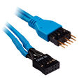 Corsair Premium Sleeved Front Panel Cable Extension Kit, blue image number null