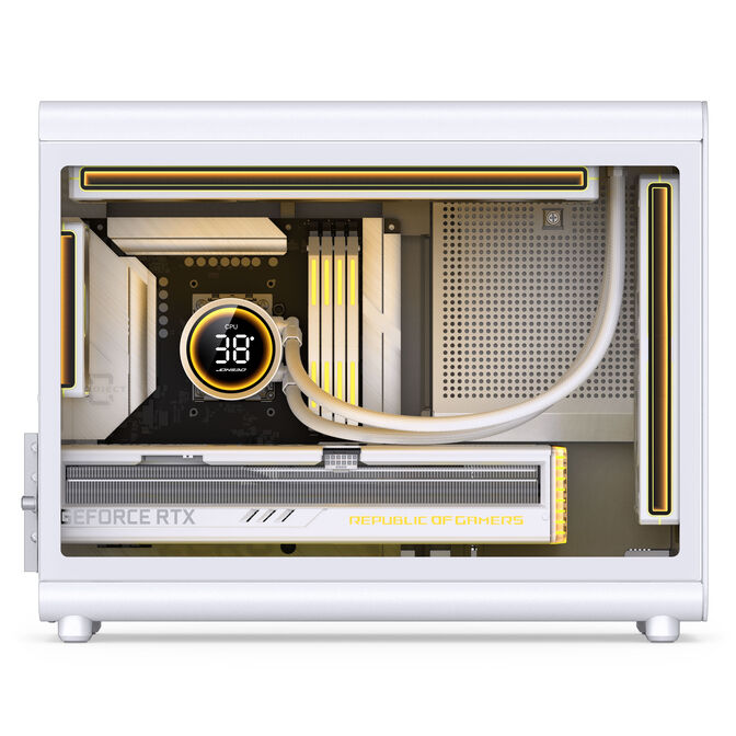 Jonsbo D33 Wood PC-Geh&auml;use, Micro-ATX Geh&auml;use, mATX, Tempered Glass - wei&szlig;, Holz image number 12