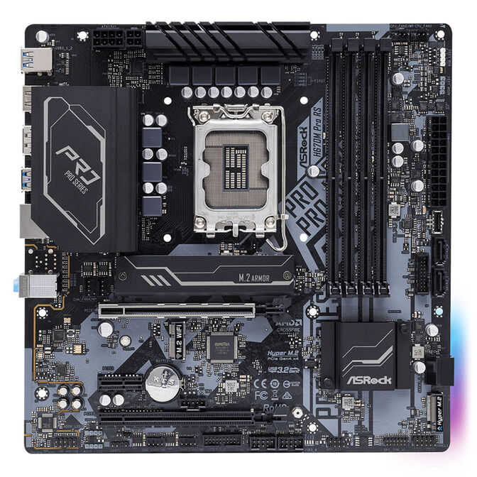 ASRock H670M Pro RS, Intel H670 Mainboard - Sockel 1700, DDR4 image number 2