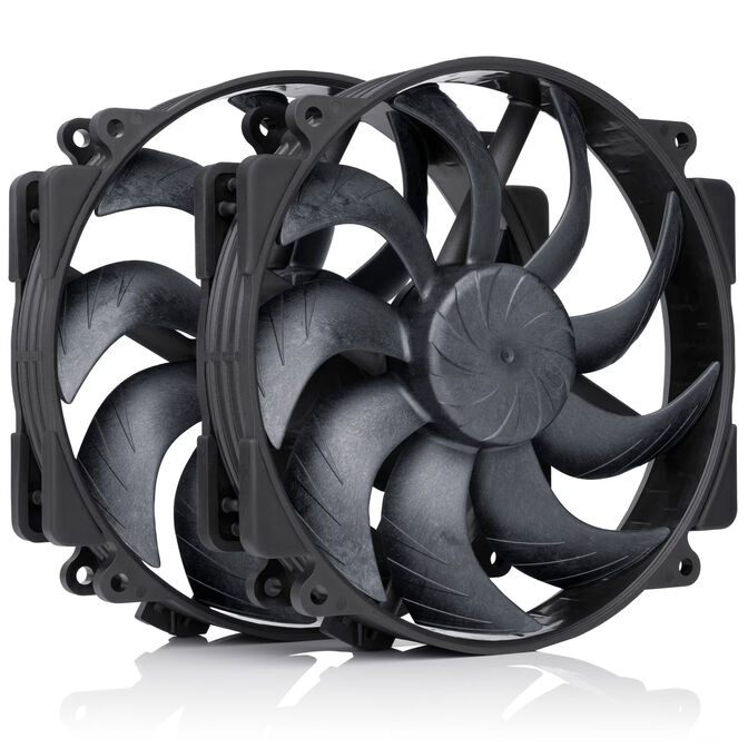 Noctua NF-A14X25r G2 PWM Sx2-PP chromax.black L&uuml;fter, LCP - schwarz, 140mm, 2er-Pack image number 0