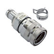 Koolance QDT3 Viton Female Quick Disconnect No-Spill Coupling, Panel Barb for ID 10mm (3/8in) image number null