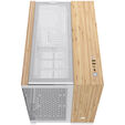 Corsair 2500X Micro-ATX case, Tempered Glass - white, bamboo wood image number null