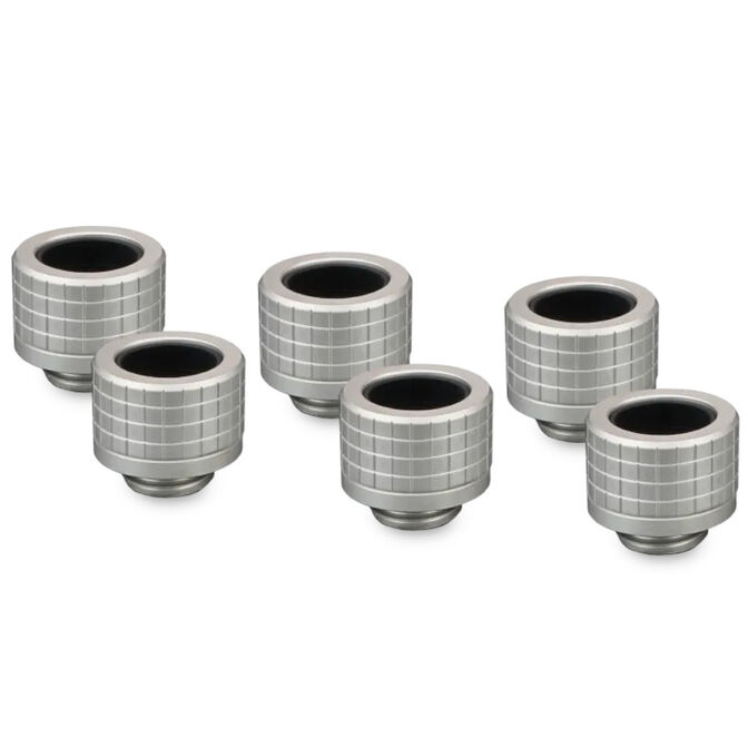 Thermal Grizzly DeltaMate Fitting, Messing, G1/4&rdquo;-Gewinde - nickel, HT14, 6er-Pack image number 0