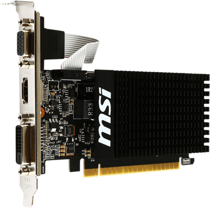 MSI GeForce GT 710 Graphics Card, Low-Profile, 2048 MB DDR3 image number 2